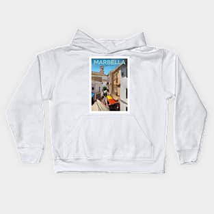 Marbella Old Town Andalusia Spain Kids Hoodie